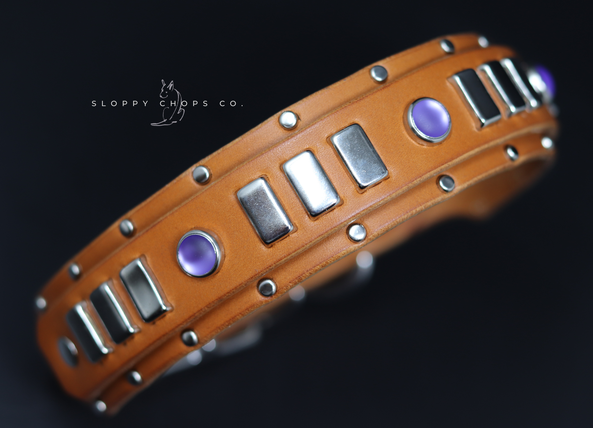 The 'Dazzle' Leather Collar (1