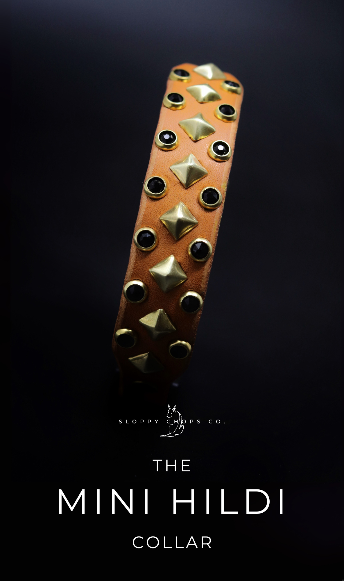 The 'Mini Hildi' Leather Collar (3/4