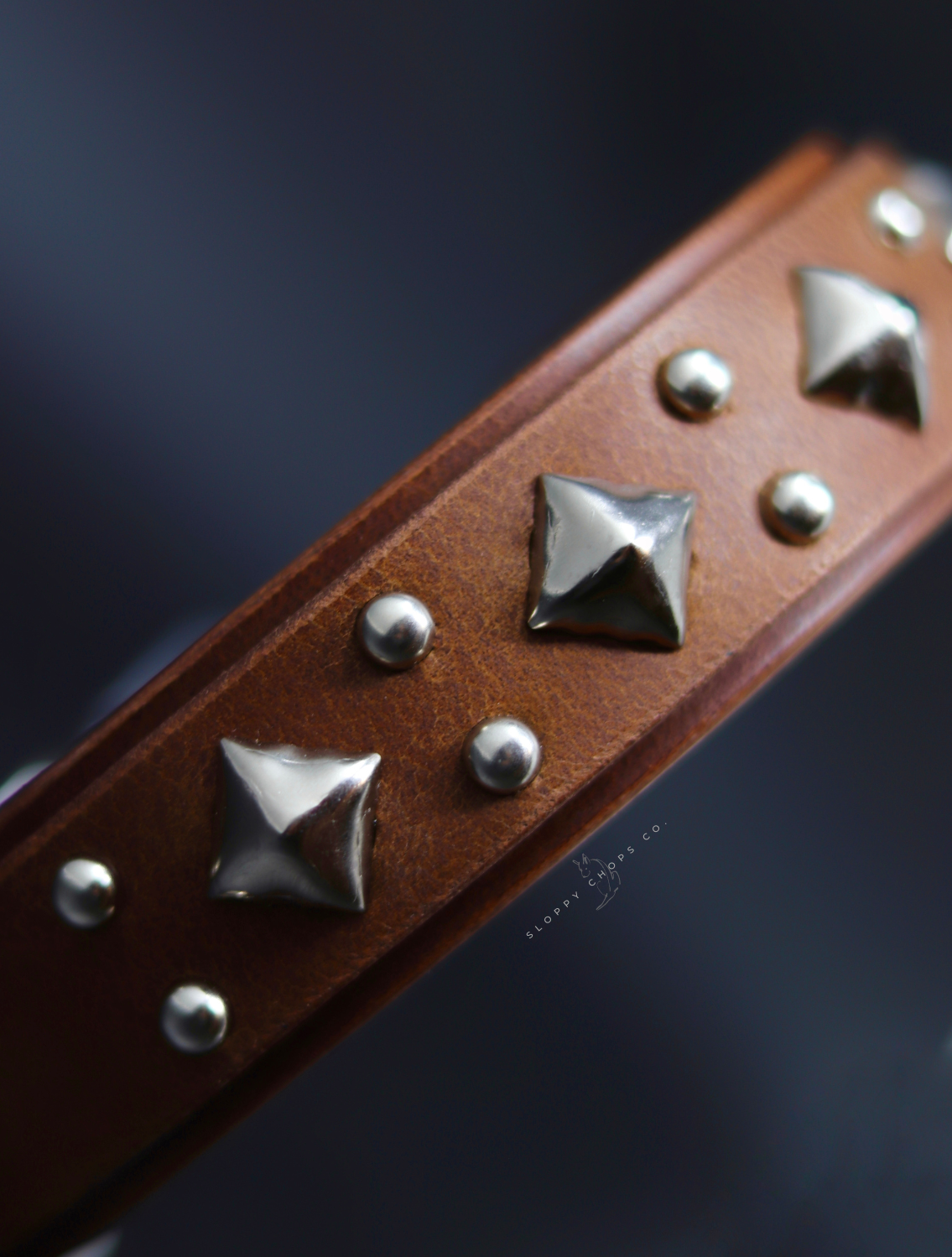 The 'Glacial Diamond' Leather Collar (1