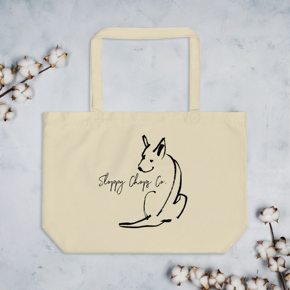 Sloppy Chops Co. Large Organic Cotton Tote Bag