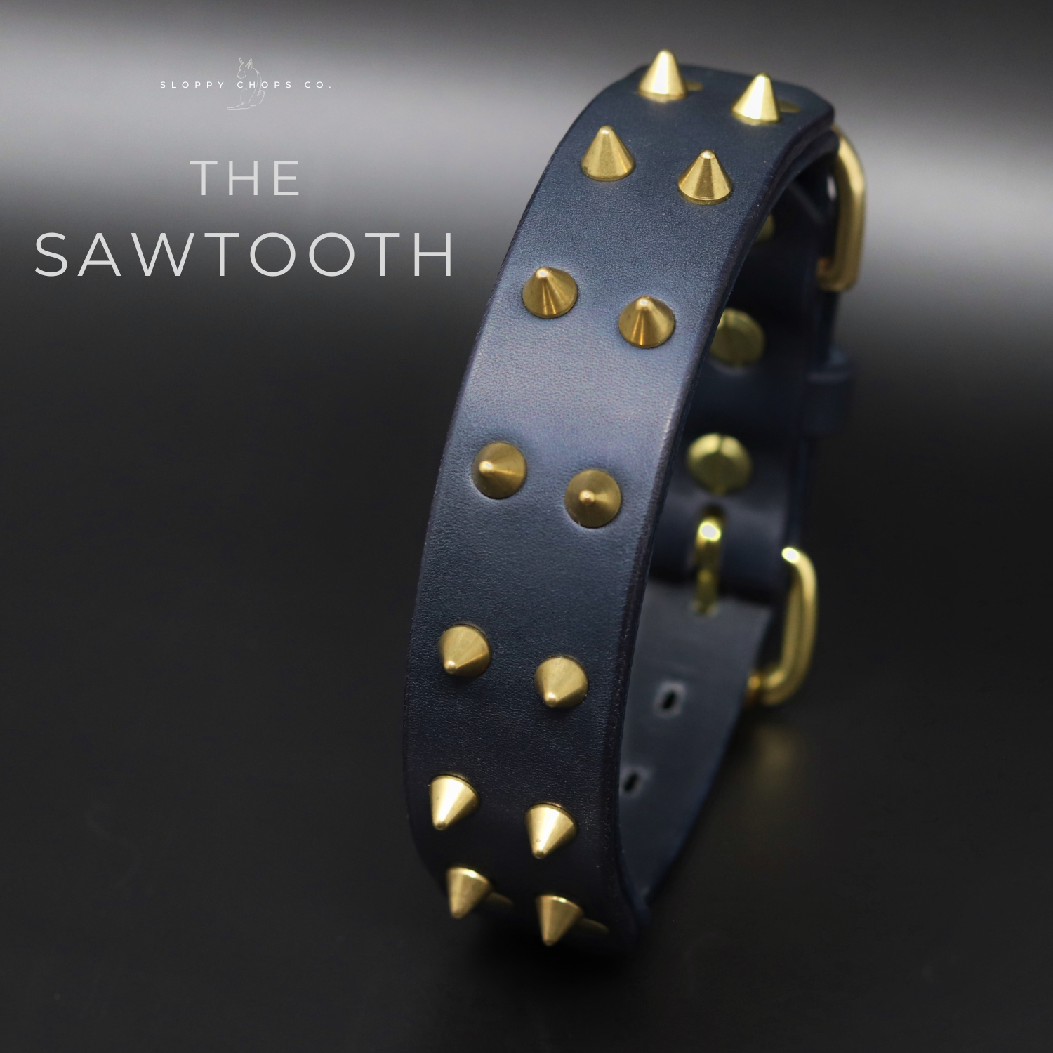 The 'Sawtooth' Leather Collar (1.25