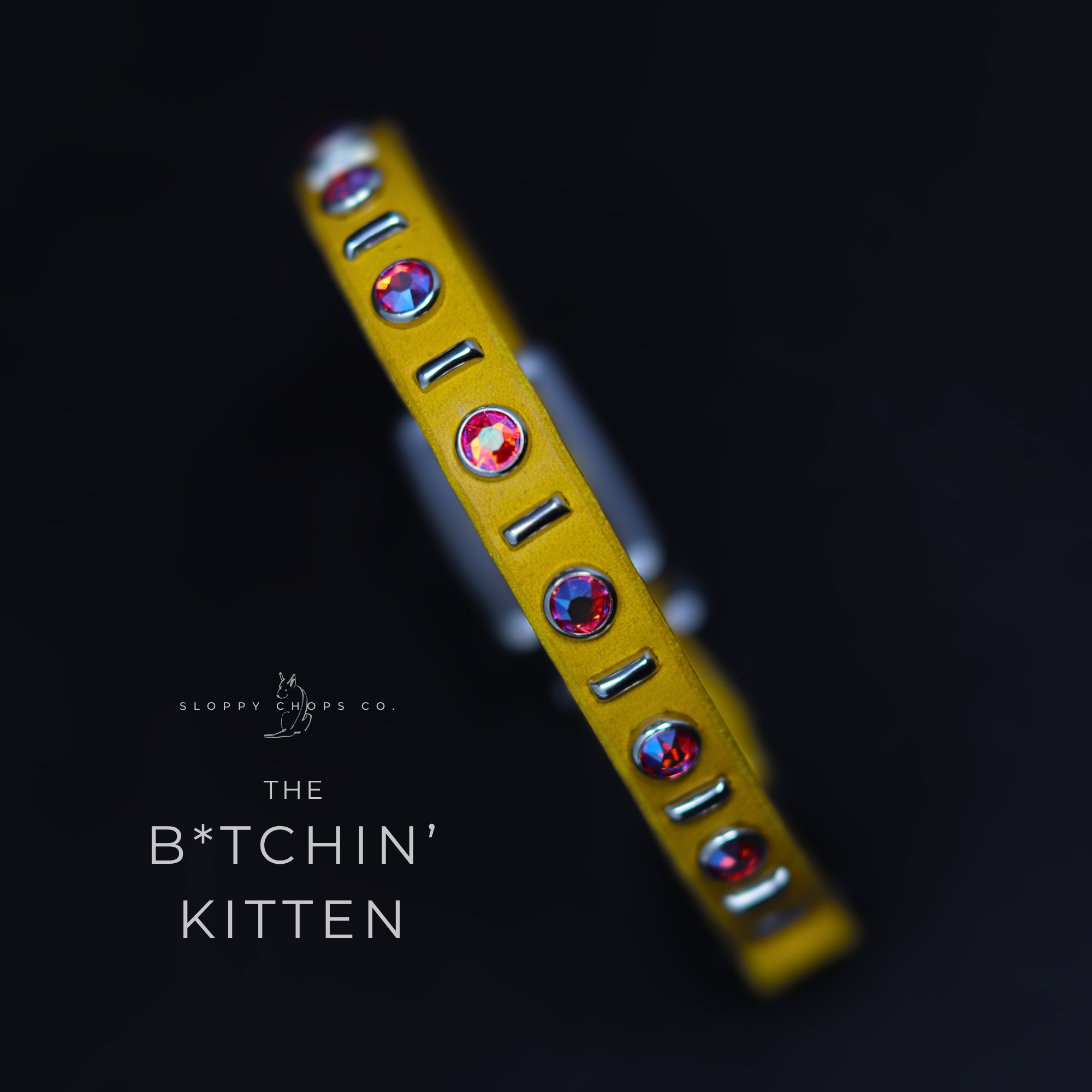 The 'B*tchin' Kitten' Leather Collar