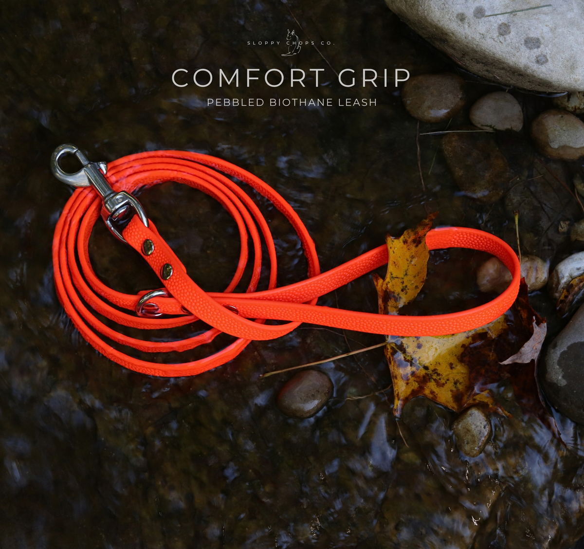Comfort Grip Pebble Leash | BioThane