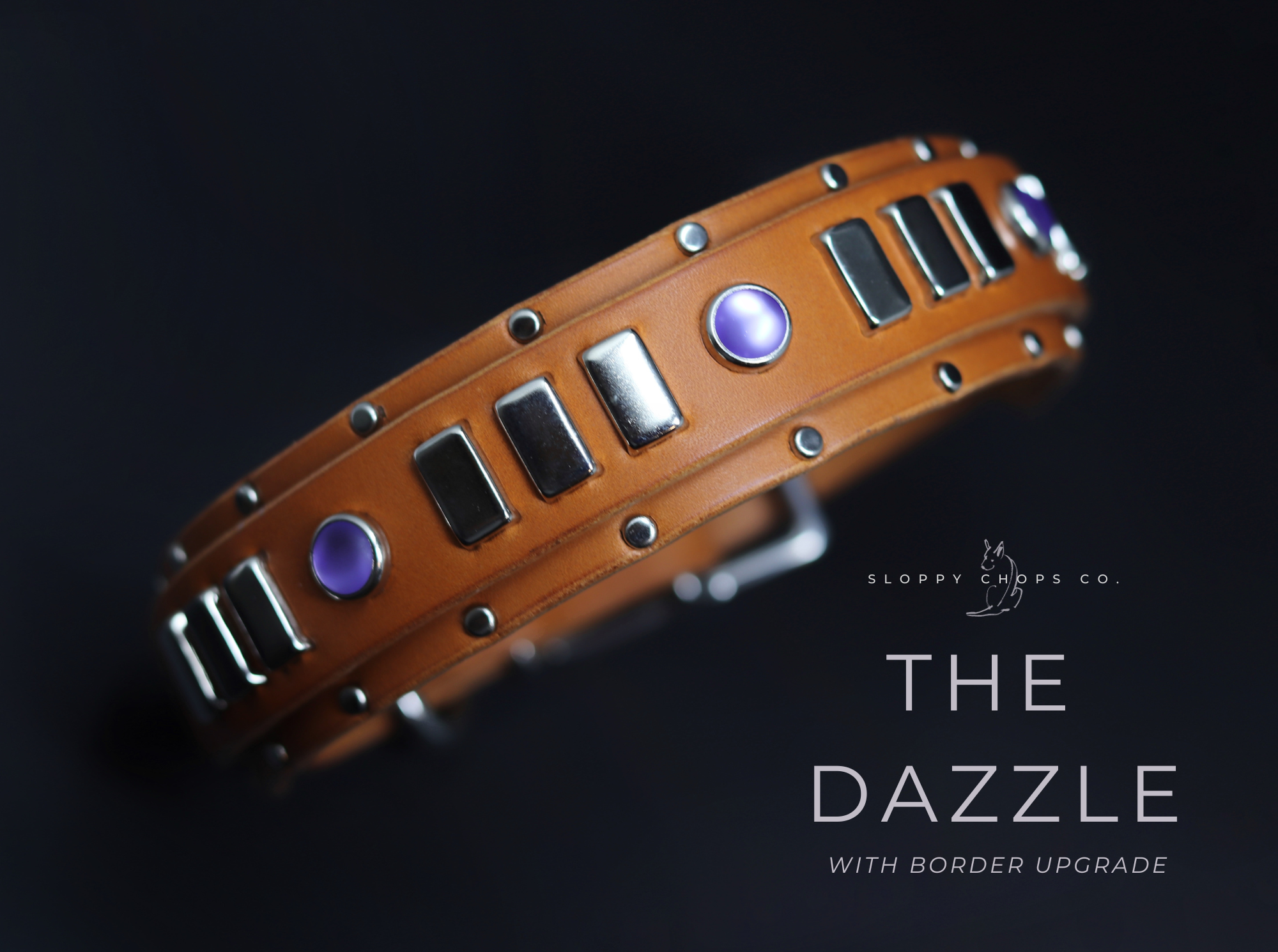 The 'Dazzle' Leather Collar (1