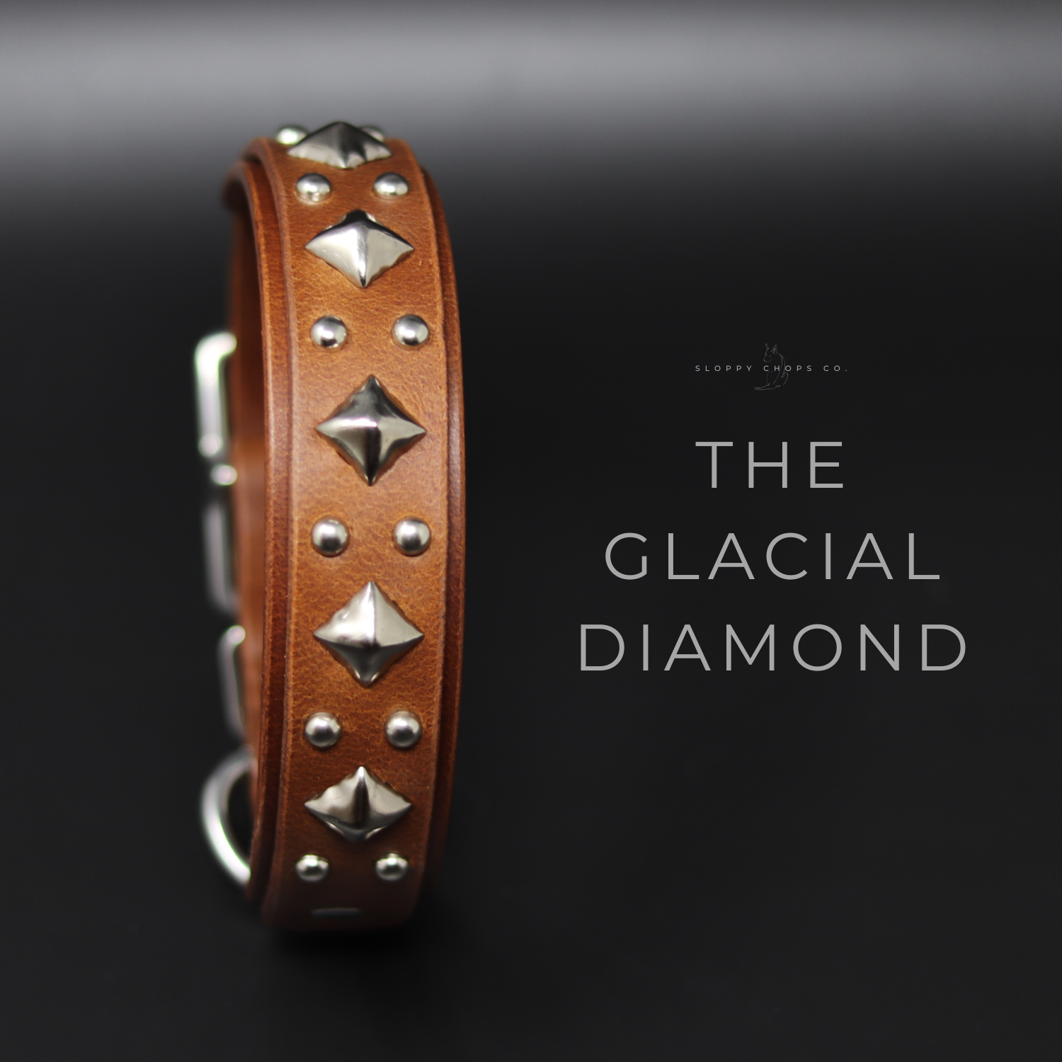The 'Glacial Diamond' Leather Collar (1